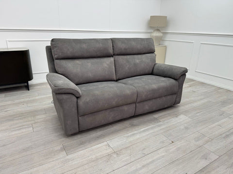 LAZYBOY DIXIE POWER RECLINER 3 SEATER SOFA IN GREY FABRIC0