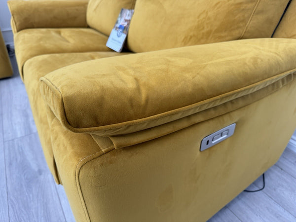 G Plan Thornbury/Harper 2+2 Seater Sofa Set Power Recliner Mustard RRP £759014