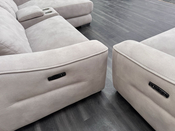 FV Xavier 3 + 2 Seater Lounger Corner Sofa Set Power Recliner & Headrests13