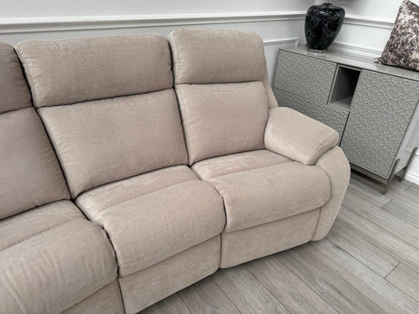 G Plan Kingsbury Beige Velour Static Curved 3 Seater Sofa1