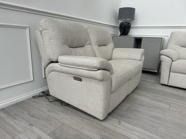 G Plan Seattle Cream Fabric 2+2 Seater Power Recliner Sofa Set16