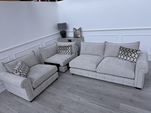 Furniture Village SUMPTUOUS Cream Fabric Corner Sofa 3/CNR/1 RRP £389522