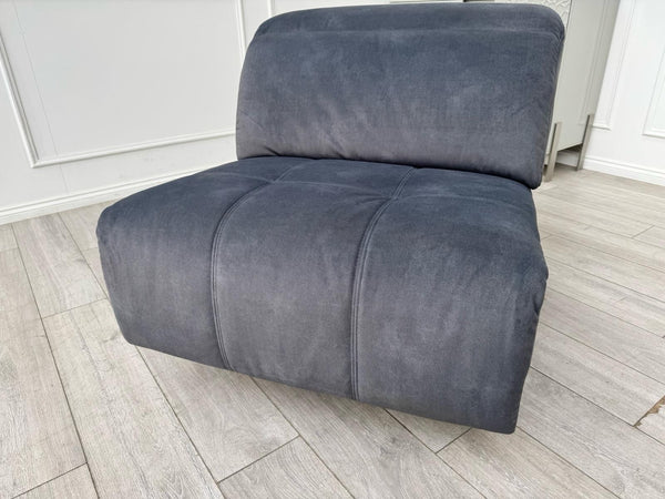 Sofology Marvella Flecked Charcoal Grey Velvet Middle Section Power Recliner6