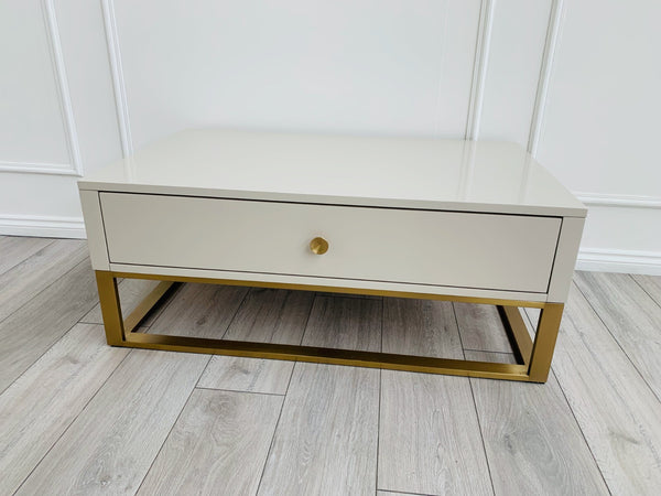 BRAND NEW Fosse Coffee Table - High Gloss Taupe3