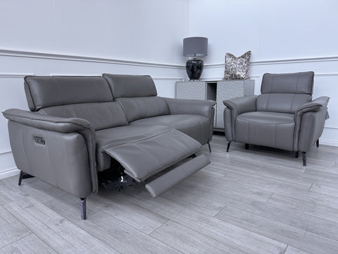 FV Jude 3 Seater & Armchair Power Recliner Sofa Set with Telescopic Headrests0