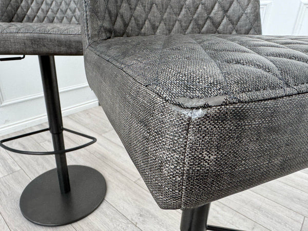 Furniture Village Earth Set Of 4 Dark Grey Dining Barstools Lift Pedestal16