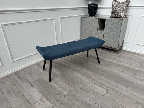 Furniture Village Rocket Blue Fabric Dining Bench0