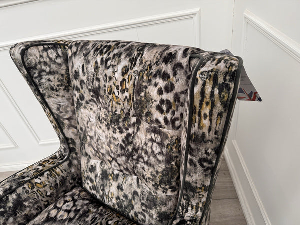 Parker Knoll Modern Classics Wing Chair Inca Smoke Fabric RRP £15955