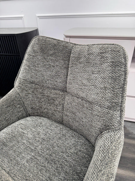 Furniture Village Kiara ash grey fabric swivel dining barstool (Pre-sale)17
