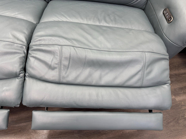 Sofology Renato Power Recliner 3 + 2 Seater Sofa Set Green Leather23