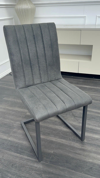 Furniture Village Moon grey suede dining chair (Pre-sale)8