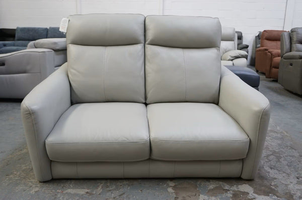Furniture Village Petit feather grey leather standard 2 seater sofa0