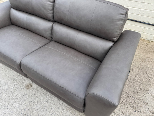 La-Z-Boy Dark Grey Leather 3 Seater Power Recliner Sofa9