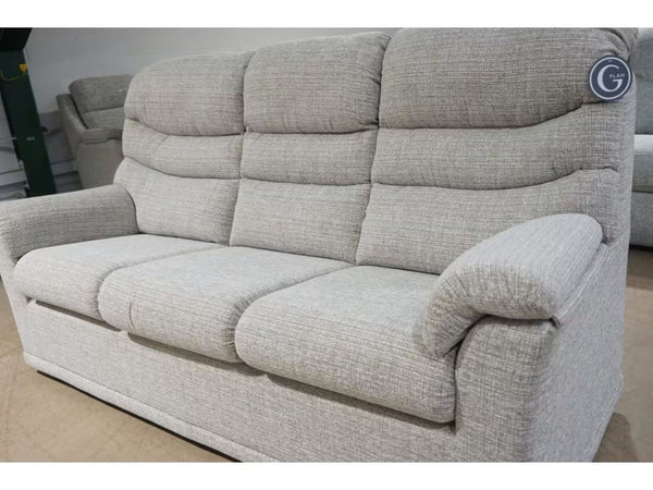 G Plan Malvern loom shale fabric standard 3 seater sofa2