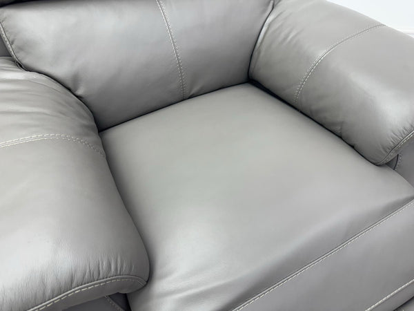 Furniture Village Missouri Power Recliner + Headrest Grey Leather Armchair8