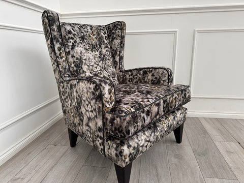 Parker Knoll Modern Classics Wing Chair Inca Smoke Fabric RRP £15950
