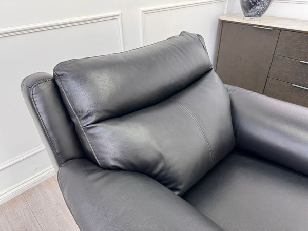 DFS Laiken Black Genuine Leather Armchair Electric Power Recliner7