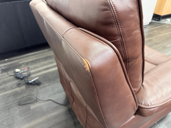 LAZY BOY Anderson Power Recliner Armchair In Brown Leather5