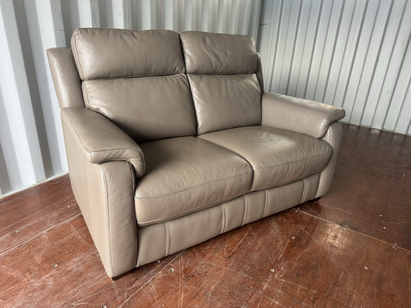 Furniture Village 2 Seater Sofa Taupe Leather0