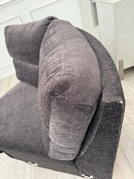 DFS Black Fabric Corner Sofa Power Recliner Modular Sofa12