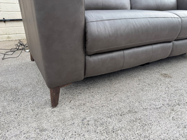 La-Z-Boy Dark Grey Leather 3 Seater Power Recliner Sofa15