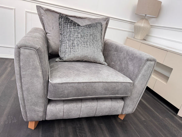 DFS Cherished Armchair Grey Fabric (Fast Delivery)2