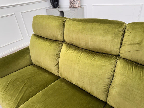 Sofology Parker Static 3 Seater Green Fabric Sofa5