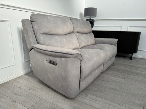 LAZYBOY DOUGLAS POWER RECLINER 3 SEATER SOFA IN GREY FABRIC3