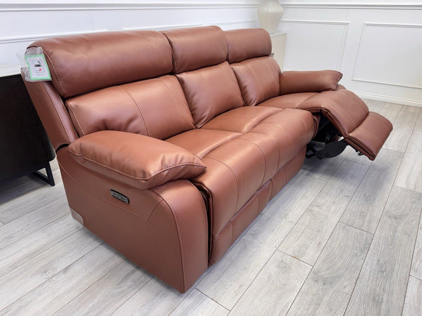 Furniture Village Moreno Power Recliner 3 Seater Sofa Brown Leather4