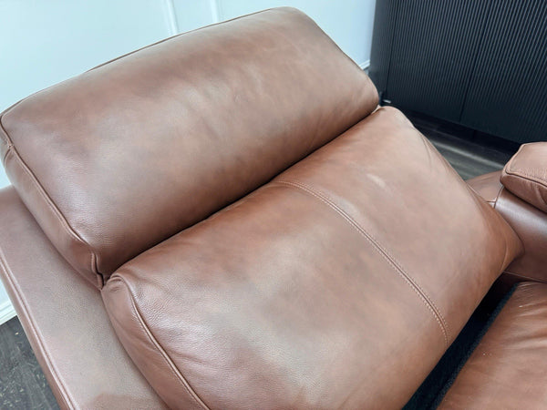 G Plan Thornbury Brown/Chestnut Leather Power Recliner Armchair4