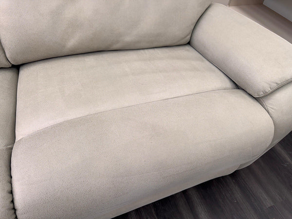 LA Z BOY Winchester Power Recliner 3 Seater Sofa In Beige Fabric Power Headrest8