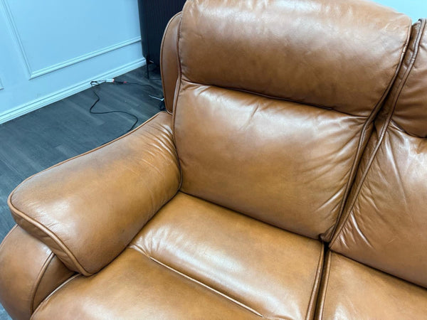 Parker Knoll Boston Brown Leather Power Recliner 3 Seater Sofa21