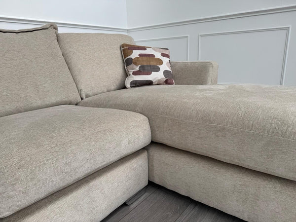 Furniture Village Sofia Beige Fabric Corner Sofa with Chaise End4