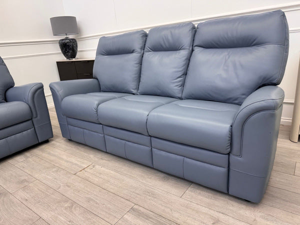 Parker Knoll Hudson 23 Roma Storm Leather Static 3+3 Seater Sofa Set RRP £83207