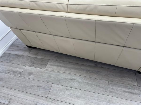 Furniture Village Hetty 3 + 3 Seater Sofa Set in Cream/Off White Leather12