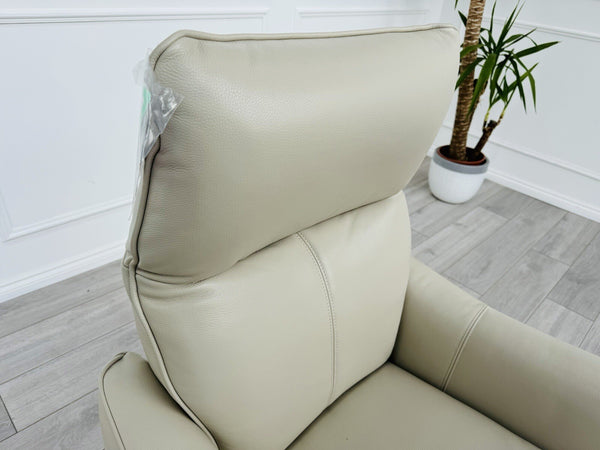 New Gillies Trent TVCH TV Reclining Chair, Feather Grey Genuine Leather RRP£199911