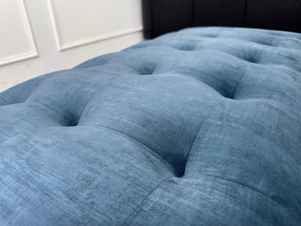 Furniture Village Rene Heritage Airforce Fabric Large Footstool4