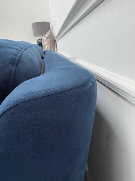 G Plan Harper Plush Indigo Premium Velvet Static 3 Seater + Armchair RRP £3,95220