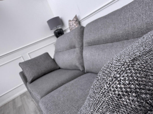 Furniture Village UNIQA Grey Fabric 3 Seater Power Recliner & Loveseat Sofa Set14