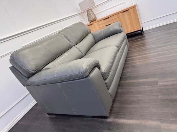 Furniture Village Cozee 2.5 Seater Sofa in Grey Pure Leather3