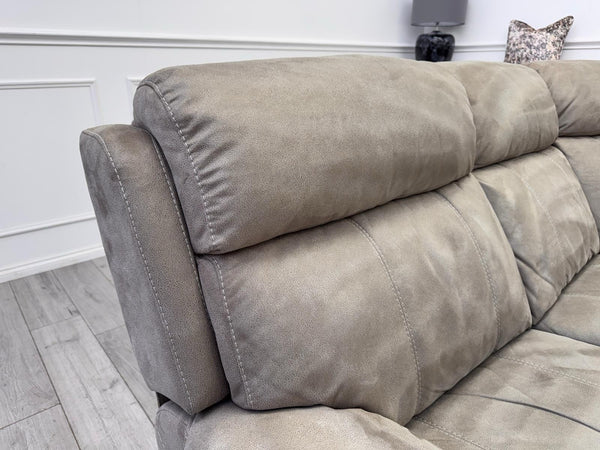 Furniture Village Moreno Power Reclining Corner Sofa In Beige Fabric17