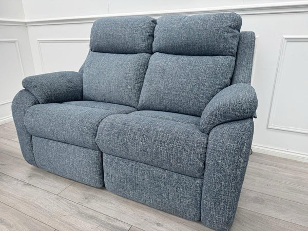G Plan Kingsbury 2 + 2 Seater Sofa Set Power Recliner Shore Blue21