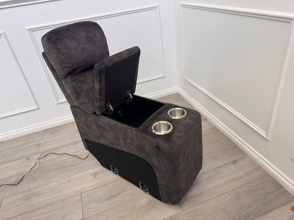 Sofology Radleigh Console Charcoal Velvet Cup Holders Storage5