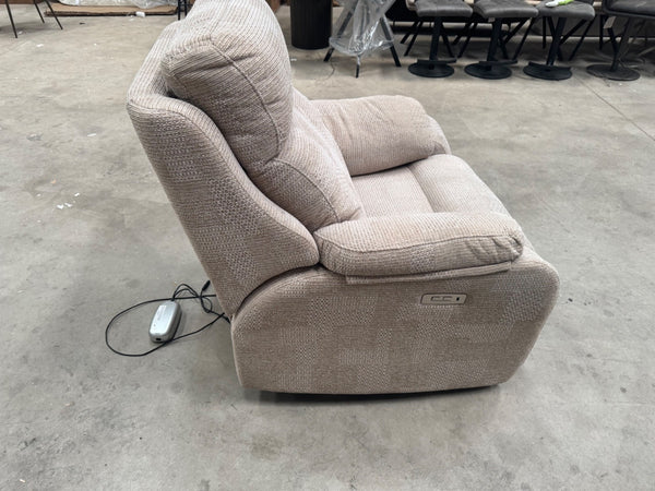G Plan Kingsbury Power Recliner Armchair In Beige Pattern Fabric7
