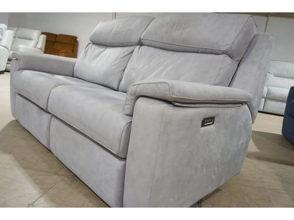 G Plan Ellis stingray charcoal 3 seater sofa power recliner headrest lumbar 4