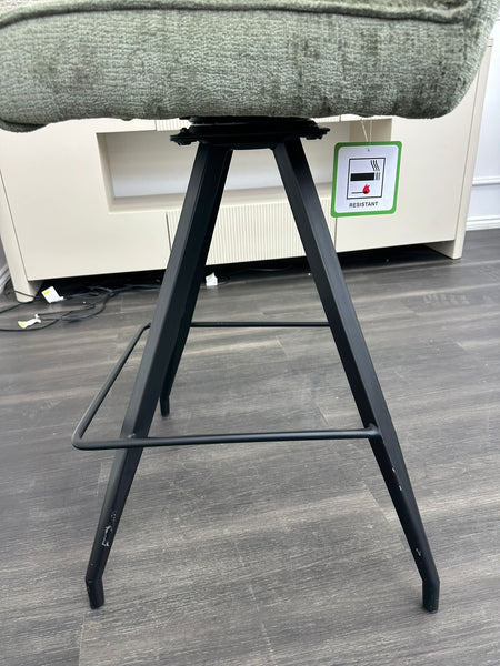 Furniture Village Saturn Green Fabric Swivel Dining Barstool4