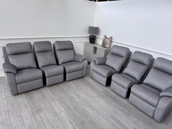 G Plan Kingsbury Charcoal Stingray 3 & 3 Seater Sofa Set Manual Recliners17