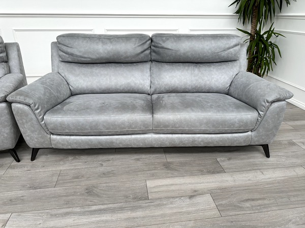 Furniture Village Contempo Grey 3 Seater Sofa Power Recliner Armchair RRP £3,7857