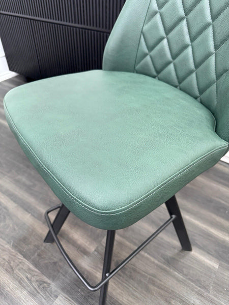 Furniture Village Mars/Jupiter green leather swivel dining barstool (Pre-sale)11