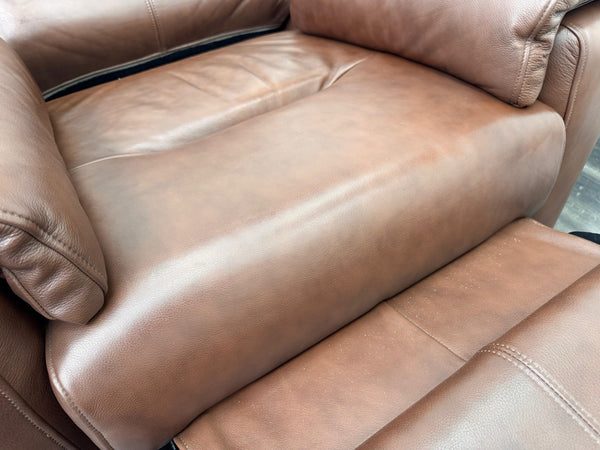 G Plan Thornbury Brown/Chestnut Leather Power Recliner Armchair15